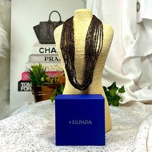 Authentic silpada brown/bronze beaded necklace. 925